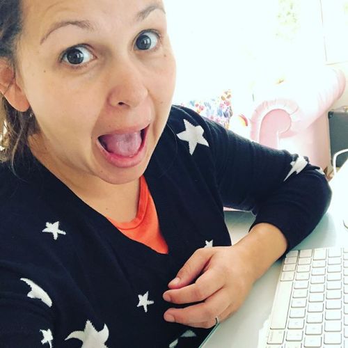 At my desk ready to bash on my keyboard for the day… most exciting part? I’M IN A JUMPER!!! ❤