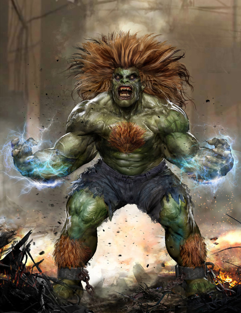 youngjusticer:  The Hulk of Street Fighter. Blanka, by John Gallagher. 