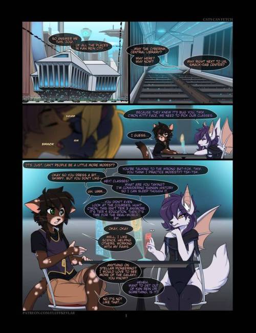 icelynx: optimisisfurry:  [Fluff Kevlar] Cats Can Fetch Support the Artist HERE Click To View Comic Source   Cute ;3 