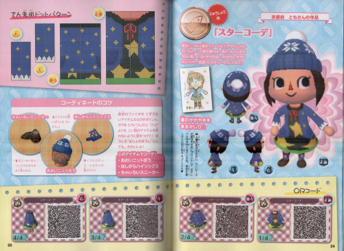 sexyartgod: Animal Crossing New Leaf QR code dress patterns from the april issue of Pico-Pri magazi