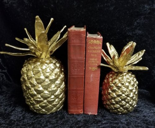 Two Gold Pineapples //BatterbeeDecor