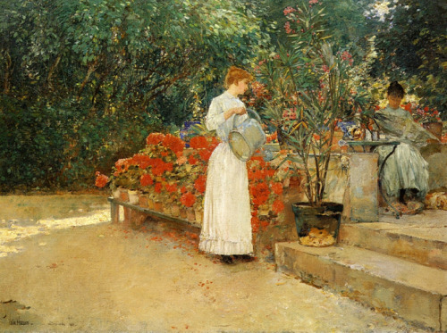 artist-childe-hassam: After Breakfast, 1890, Childe Hassam