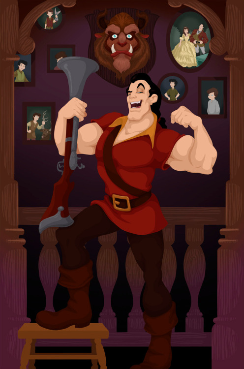 iwishenglandwouldgetaheadache:  rosalarian:  appleznbananaz:  addisuns:  if the villains won  This is a terrible post.  Creepily wonderful  The painting of Gaston and Belle in the background is what got me. 