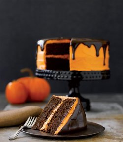 costumeideashalloween:  Chocolate Pumpkin Cake