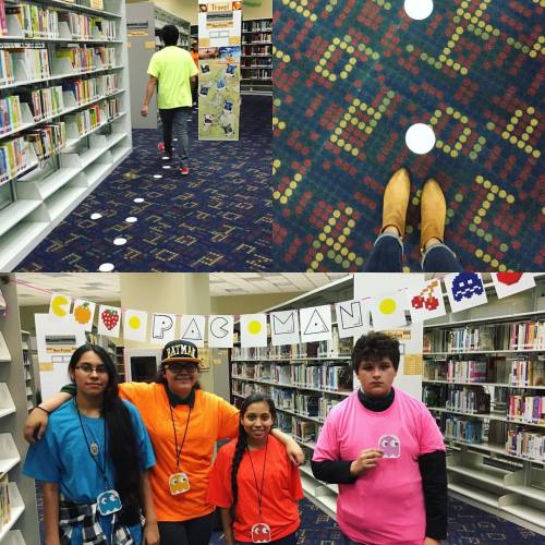 Scenes from last week’s life-size Pac-Man event! #librarylife #issummerreadingoveryet