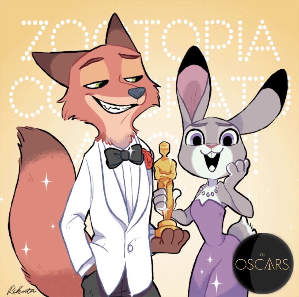 aureliano276: And the Oscar goes to Zootopia!!!!  Artist via Twitter: りくた en