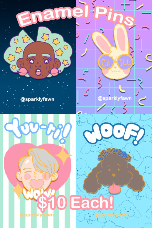 Hey Guys!I’m selling enamel pins for preorder on my store!CHECK THEM OUT!http://sparklyfawn.tictail.