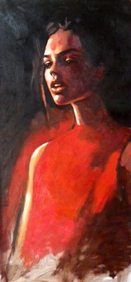 thomassaliot:  Red oil on canvas 48/105 cm