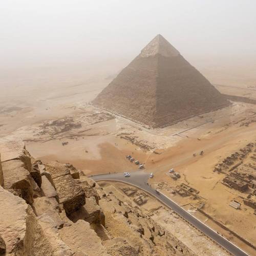 Pyramid of Kafre as seen from the Pyramid of Khufu Taken on January 18, 2016 Photographer: Andrej Ci