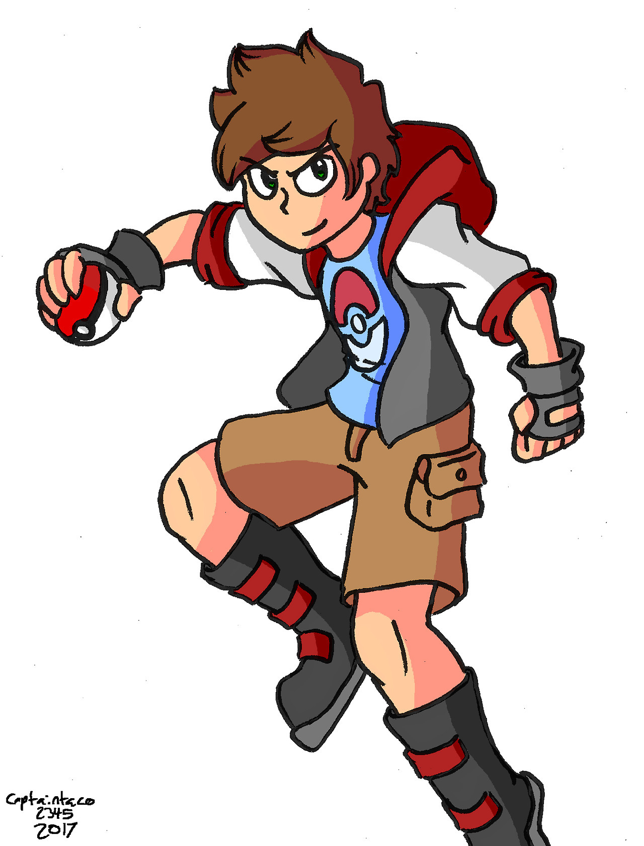 My Pokemon Trainer OC, Nico. I posted a couple drawings of him on Instagram a while