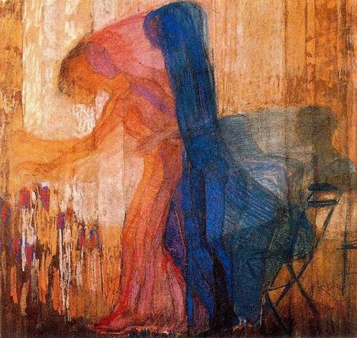 Frantisek Kupka, Woman Picking Flowers, 1909more