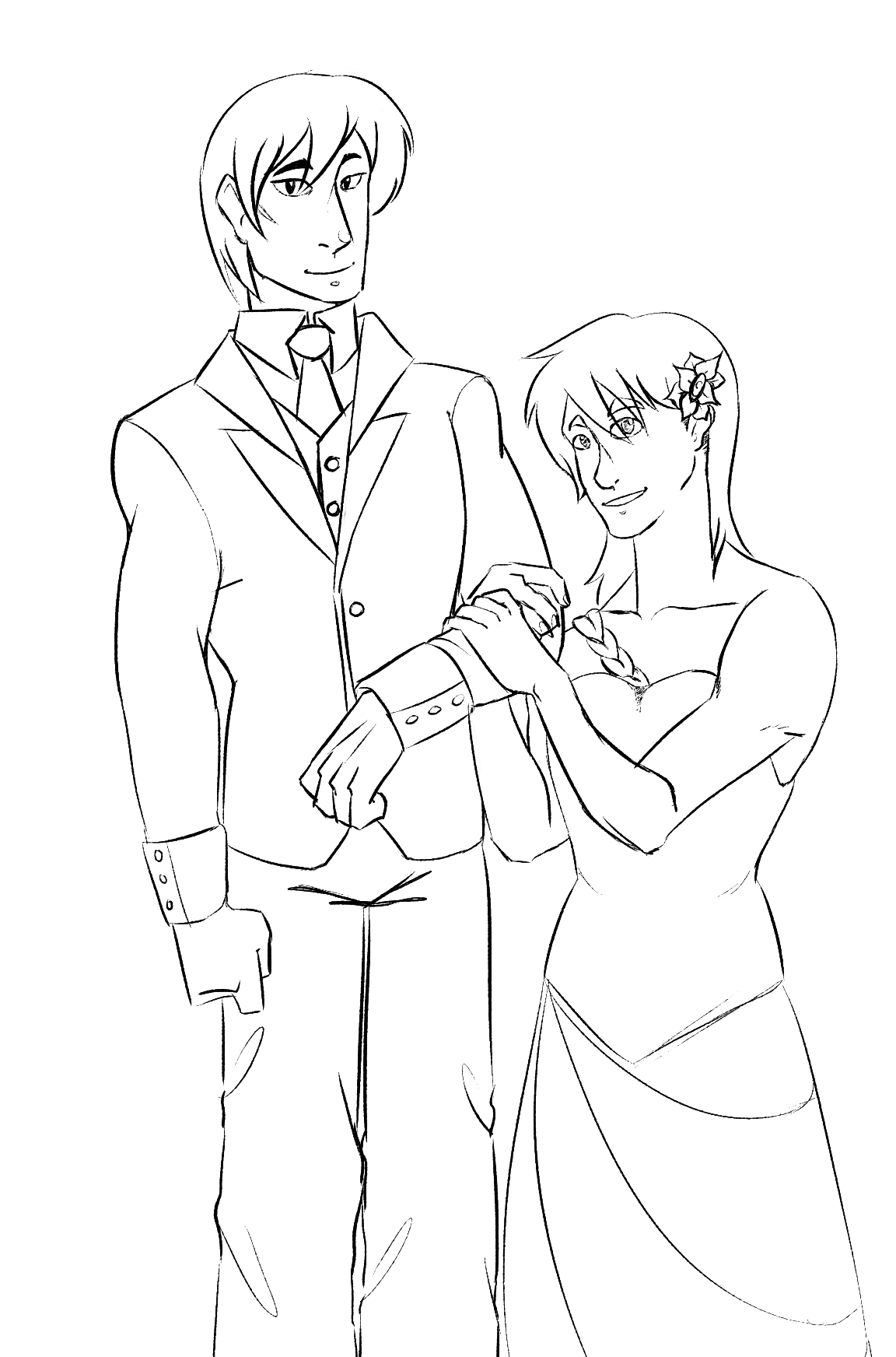 spoopyporno:  MikaKuri in formal attire for Dashy~~~ they’re probably at someone’s