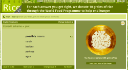 sweet-bitsy:  otacum:  golgibodies:  just a reminder if you’re bored you can always answer some simple trivia and give rice to people in need. and it’s absolutely free http://freerice.com/  Hey also if you have adblock on PLEASE TURN IT OFF FOR THIS