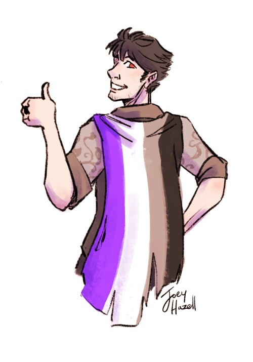 joeyhazell-art-pride:Some Ace Pride Qrow for @sennedjem​!Like this? I’m currently doing a pride sale