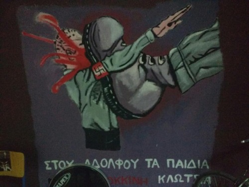 Anarchist street art seen around Larissa, Greece