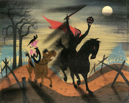 brianmichaelbendis:Mary Blair’s concept art for Disney’s The Legend of Sleepy Hollow (1949).Via: Mag