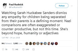 liberalsarecool:  Trump is a white nationalist. Stephen Miller is a white nationalist. Sarah Huckabee is a theocratic ethnocentrist. You will notice how all of them fit into Republican leadership so easily.