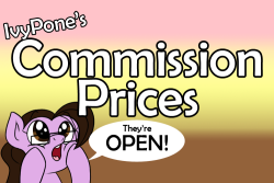 ivymodpone:  ivymodpone:  7/23/14 EDIT: As of July 21, 2014, I have started a new job. I do not know my schedules until the week of, so this may interfere with commission work. Please understand that my weekly schedules may fluctuate frequently and may