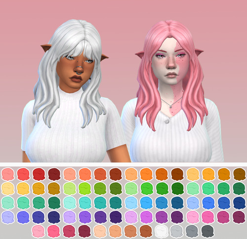 xvampiresimmerx:@feralpoodles Willow + Willa HairsRecolored in Noodles Sorbet RemixMesh is not inclu
