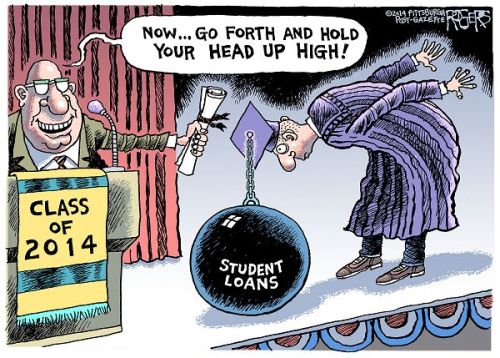 cartoonpolitics:“Student loans are destroying the imagination of youth. If there’s a way