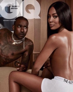 whywhawho:Naomi Campbell and Skepta on the cover of British GQ.