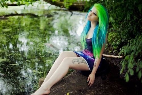 What is it about all the jail-baity girls with the tattoos and the multicolored neon
