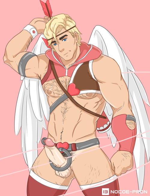 nocoe-pron:  Happy Valentine’s Day everyone~Hope you’re enjoying the special day (I’m playing videogames~) And if not… you should consider getting a hobby. Stamp collecting’s in this season. Or… enjoy this drawing of my hunky cupid, Nikki