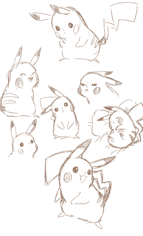 dragon-doggo:Pikachu sketches