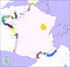 Map of the French coasts names.