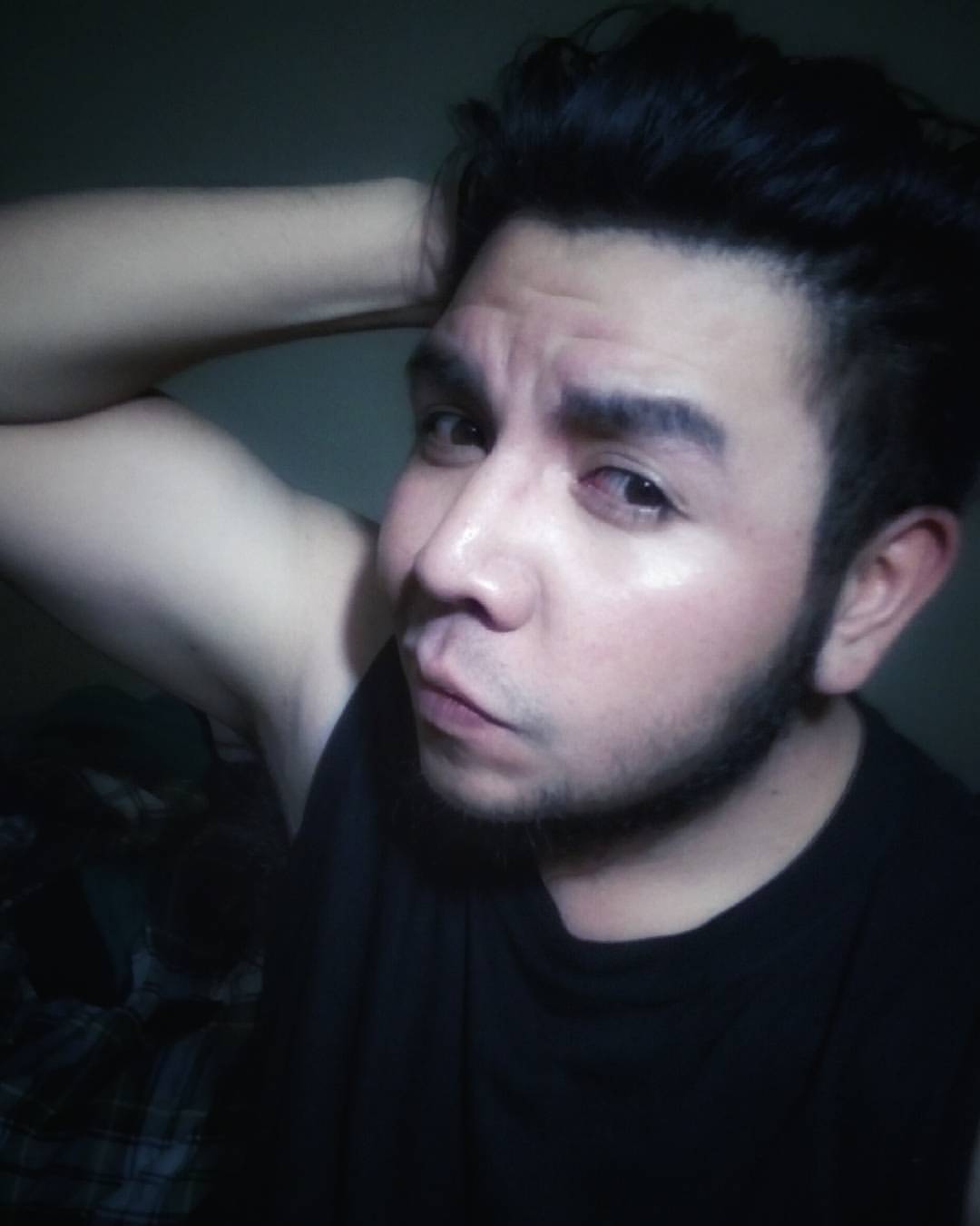 #pale #beard #bored #blackclothe #blackhair #me #personal