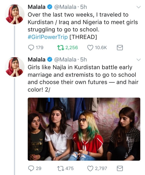 axetoyourface: queerafricanboy: weavemama: Malala really is a class act for standing up against the 