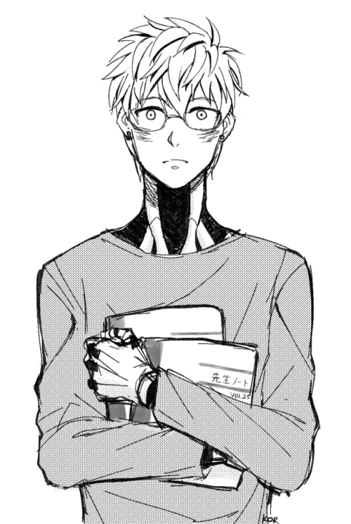 mrpurin:what if: genos got new aesthetic upgrades (normal human eyes) but he can’t see well with his