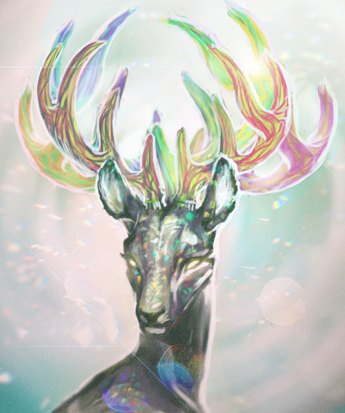 uselessdraws: de-stress crystal deer inspired by suncatchers