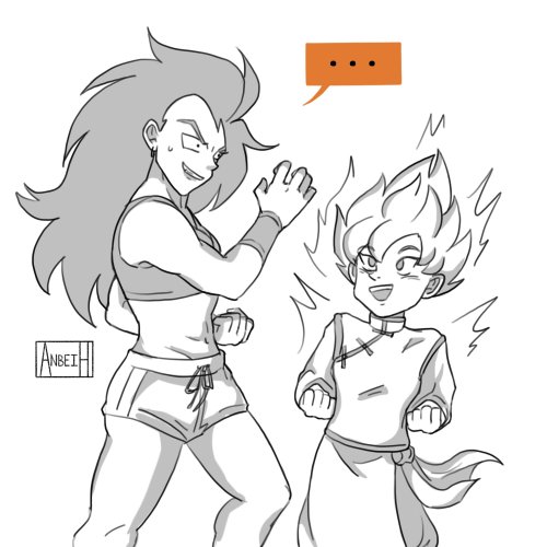 And so continues the Adventures of fem Raditz and Goten.Super Saiyan - part 1 & 2https://twitter