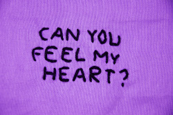 burbxrry:  fabric-poems:  Nr 5. Can You Feel My Heart - Bring Me The Horizon Piercing fabric with poetry  . 