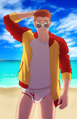 saintbladeafterdark:  Beach fun Wally. 