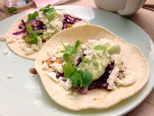 TILAPIA & AVOCADO TACOS. NOT PICTURED: COPIOUS AMOUNTS OF MARGARITAS.