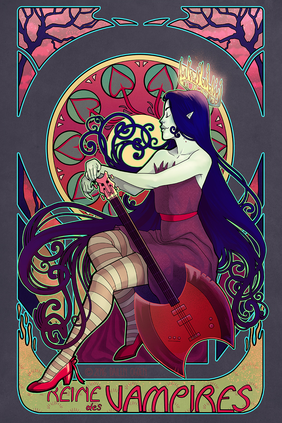 dailen-ogden-illustration:  Queen of the Vampires and the Princess of Candy.  Shoot