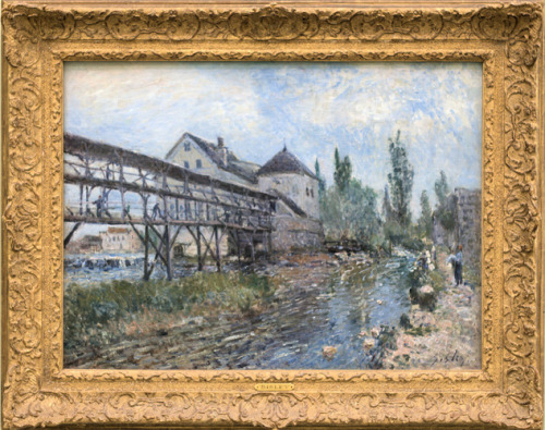 artist-sisley: Watermill near Moret by Alfred Sisley, Alfred Sisleyhttps://www.wikiart.org/en/alfred