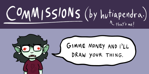 Commissions are OPEN, people!  I’ll draw your OC, your fursona, your tabletop character, your 