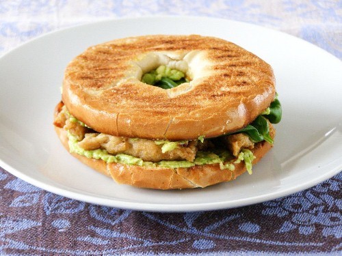 Porn photo vegan-yums:  vegan butter grilled bagel toasties