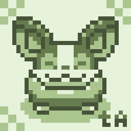 まあ すわってって 19 07 11 ワンパチがもちもちしてるドット絵