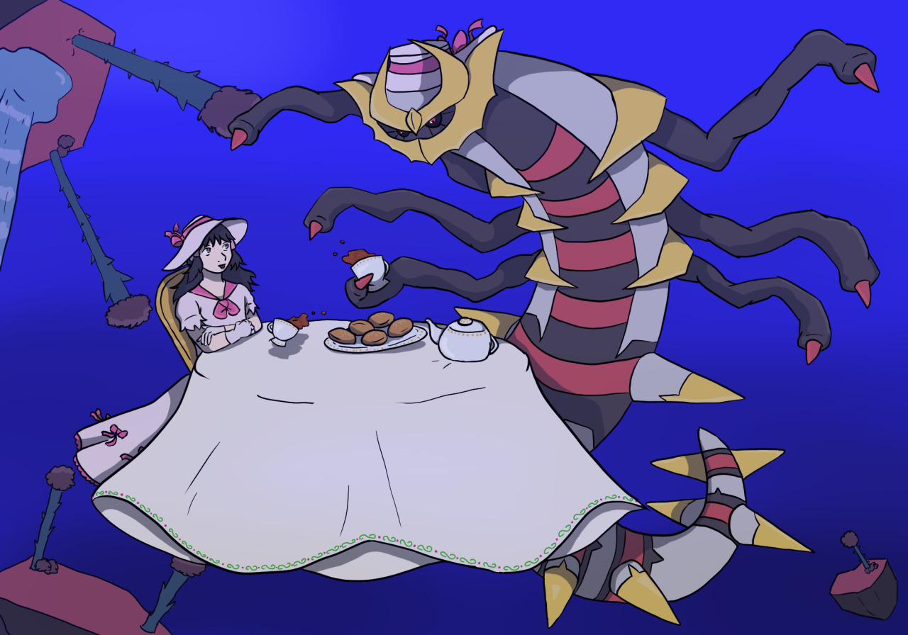 All things dark and dreamlike — A sort-of redraw of this art of Giratina I  did...
