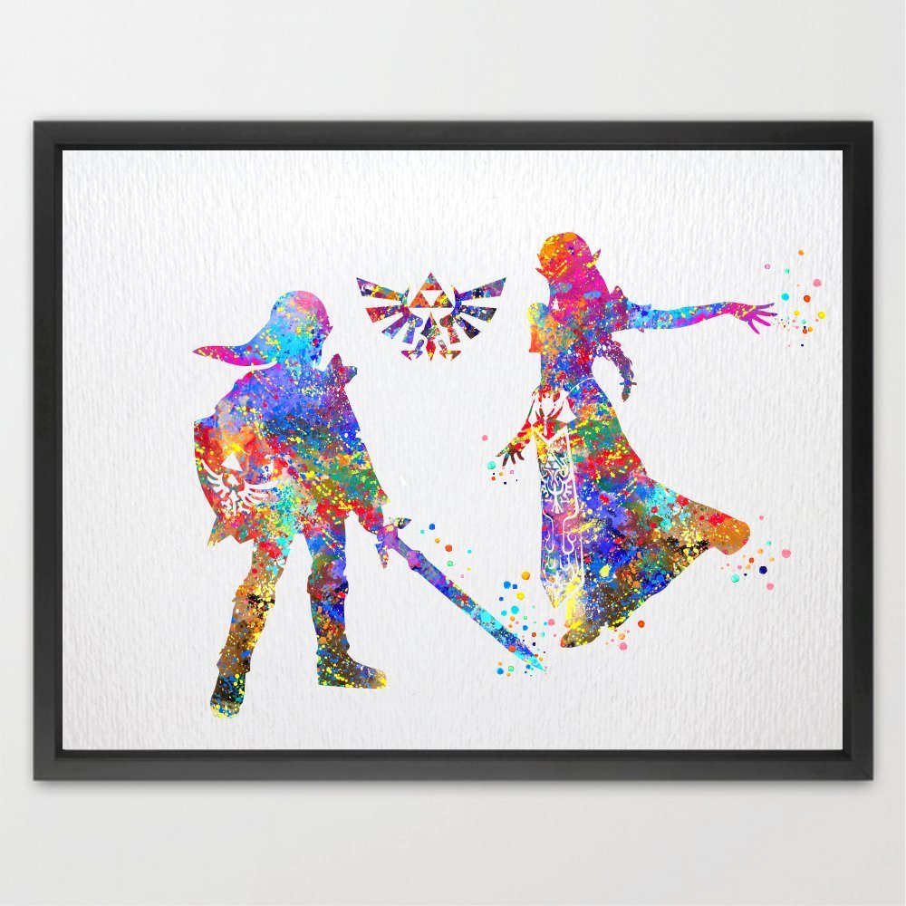 retrogamingblog:  Link and Princess Zelda Watercolor made by Dignovel 