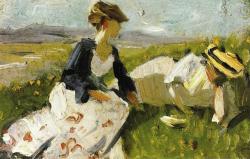 impressionism-art-blog:  Two Women on the