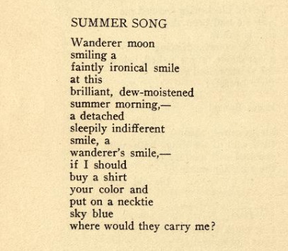 Summer Song by William Carlos Williams