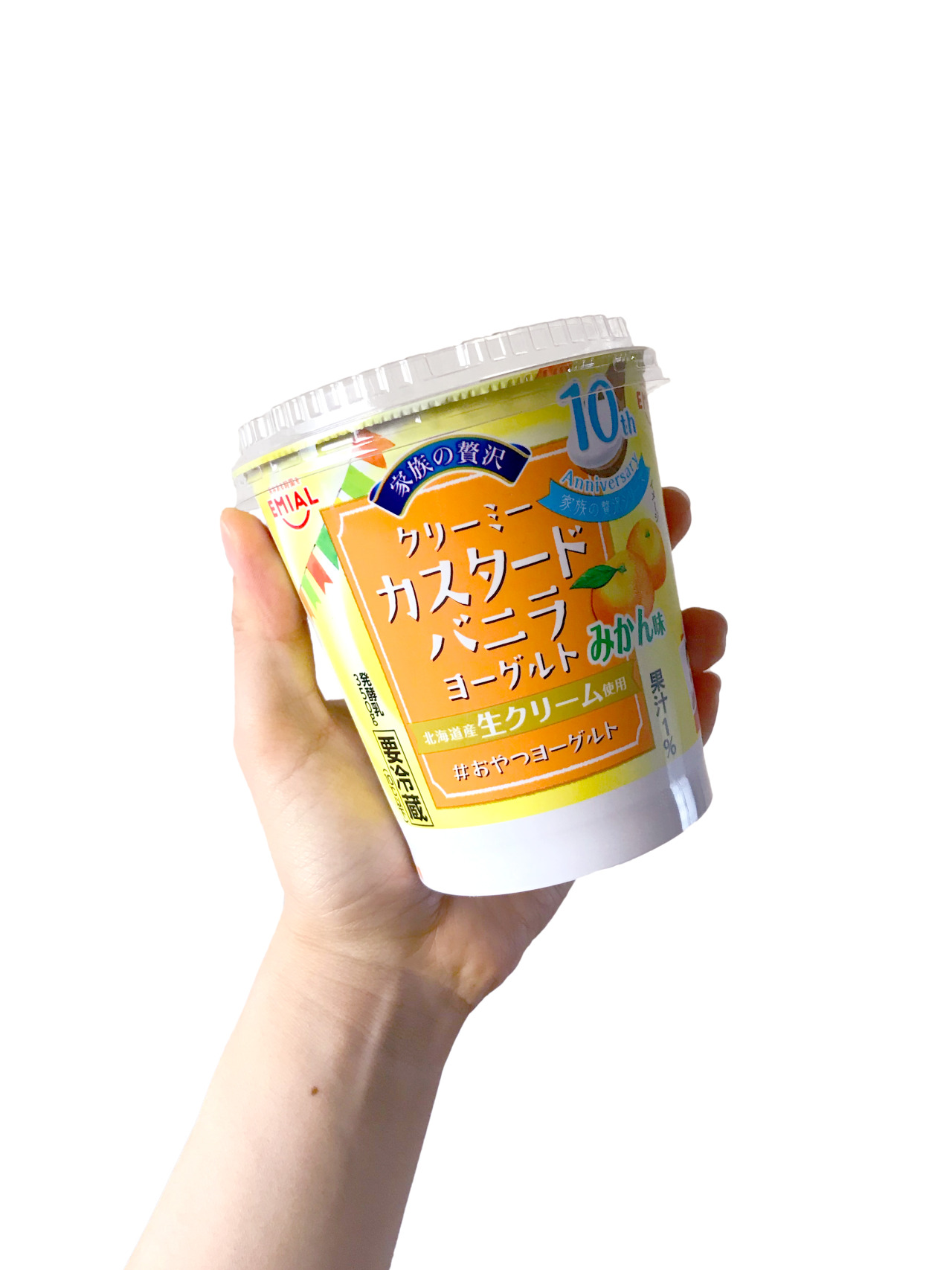Yoghurt クリーミーカスタードバニラヨーグルト みかん味 9月末発売 Yoghurt クリーミーカスタードバニラヨーグルト みかん味 9月末発売