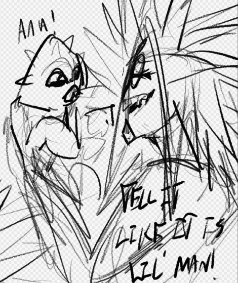 Oc X Canon Pairing Sketches (bez X Spyke & The Silly Fan Kid I Made For Them; Saguaro)
