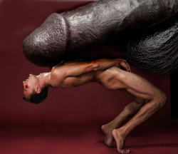 bbcloads4mymouth:  homoartpics:  The weight of the penis  reblogged by: BlackMeOut 