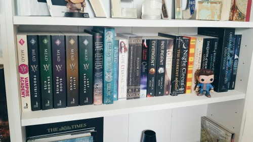 colourmyworld:I was asked to do a bookshelf tour, so here it is! There is a book missing in the 5th picture. 